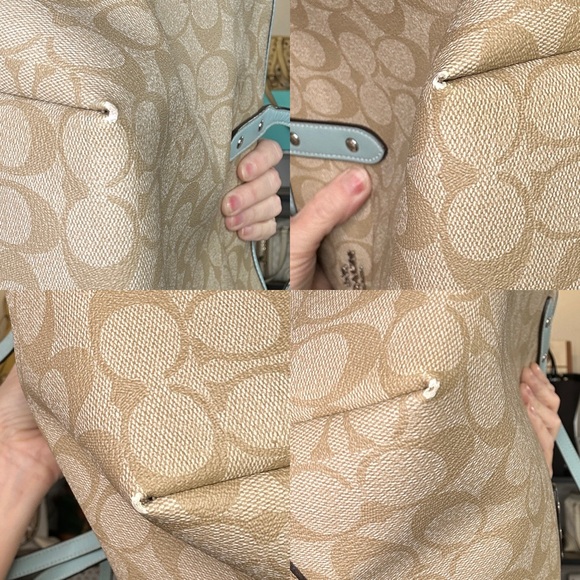 Coach Signature City Tote Project Khaki Jacquard & Powder Blue  No. F58292 - Picture 4 of 10